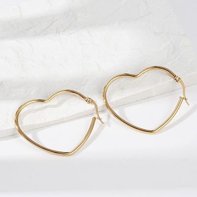 201 Stainless Steel Hoop Earrings EJEW-A052-12A-1