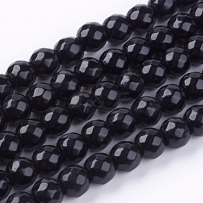 Natural White Jade Bead Strands G-R166-8mm-14-1
