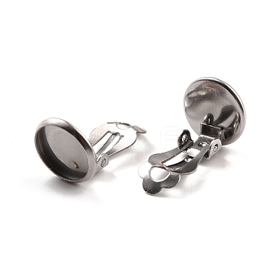 Non-Tarnish 316 Stainless Steel Clip-on Earring Findings STAS-I187-02E-P-1