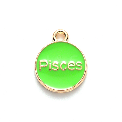 Alloy Enamel Pendants X-ENAM-S124-01B-06H-1