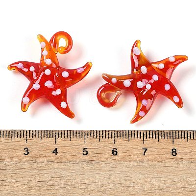 Handmade Lampwork Pendants LAMP-C015-02H-1