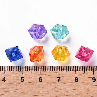 Transparent Acrylic Beads TACR-S154-15B-1