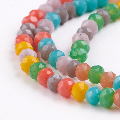 Faceted Glass Beads Strands GLAA-G074-B03-1