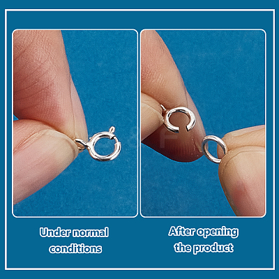 20Pcs 925 Sterling Silver Spring Ring Clasps STER-PH0001-33B-1