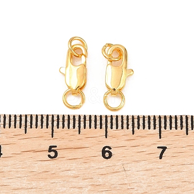 Brass Lobster Claw Clasps X-KK-KK801-G-1