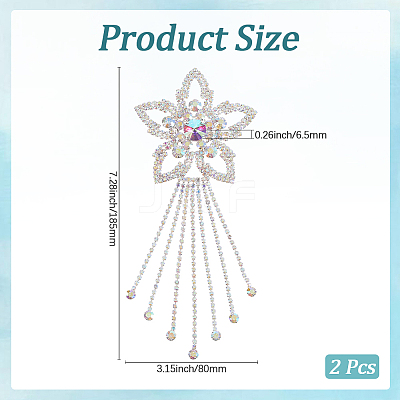 Glass Rhinestone Tassel Cabochons FIND-WH20008-30A-1
