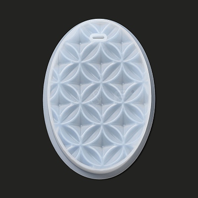 DIY Embossed Flower Pattern Pendant Silicone Molds DIY-G079-01G-1