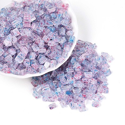 Transparent Spray Painted Glass Seed Beads SEED-L011-10A-19-1