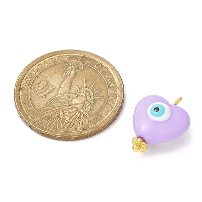 Evil Eye Resin Pendants PALLOY-JF02127-01-1