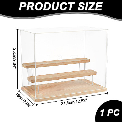 3-Tier Rectangle Clear Acrylic Minifigures Display Boxes ODIS-WH0017-104A-1