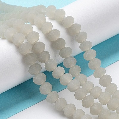 Imitation Jade Solid Color Glass Beads Strands EGLA-A034-J4mm-MD10-1