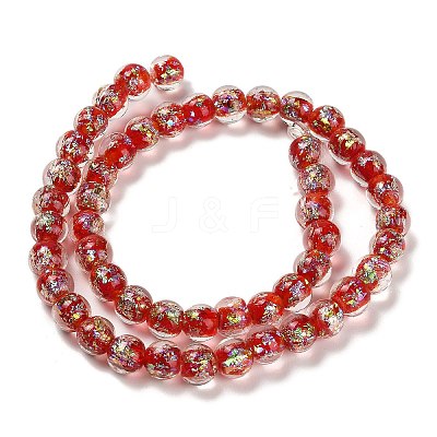 Handmade Dichroic Foil Glass Beads Strands DICH-U001-02I-1