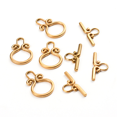 Ion Plating(IP) 304 Stainless Steel Toggle Clasps STAS-D142-03A-G-1