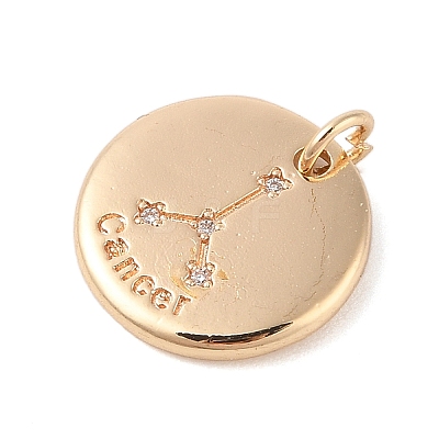 Brass with Clear Cubic Zirconia Pendants LS-KK-N256-24D-G-1