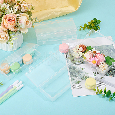 20Pcs Plastic Packing Boxes with Hinged Lid CON-GO0001-09-1