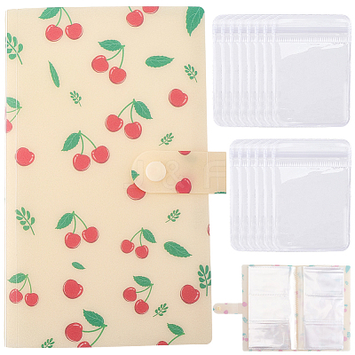 1Pc Fruit Cherry Cover PP Plastic Photocard Storage Albums AJEW-CN0006-49B-1