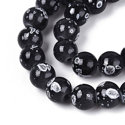 Baking Paint Glass Beads Strands DGLA-N015-8mm-10-1