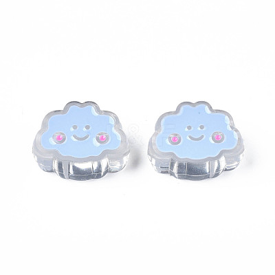 Transparent Acrylic Beads X-ACRC-S039-01-1