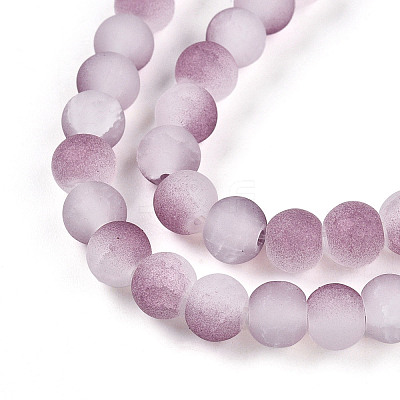 Crackle Glass Beads Strands GLAA-N009-6mm-05-1
