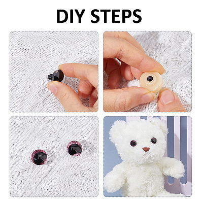 1 Bag Plastic Safety Craft Eye Sets DIY-FH0010-70B-1
