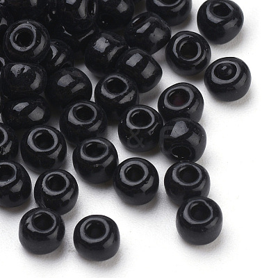 Baking Paint 6/0 Glass Seed Beads SEED-Q025-4mm-M07-1