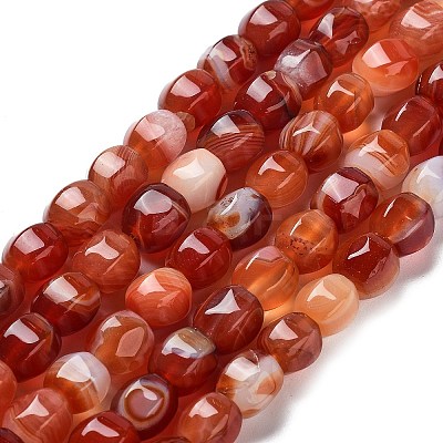 Natural Banded Agate Beads Strands G-G172-02A-1