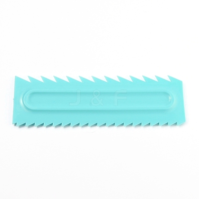 Plastic Baking Edge Dough Scraper and Cutter Pastry Spatulas AJEW-P077-05-1