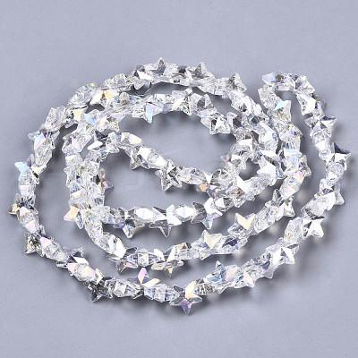 Electroplate Glass Beads Strands EGLA-N002-05A-1