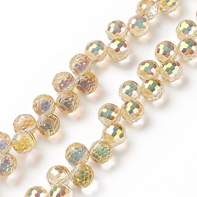 Transparent Glass Beads Strands GLAA-G096-01F-1