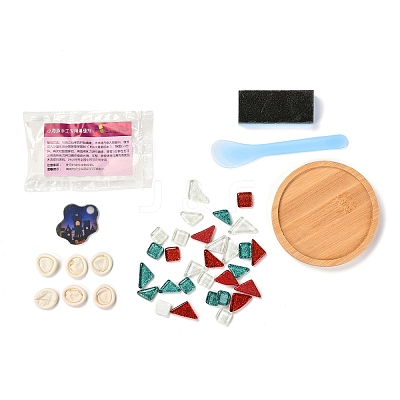 DIY Halloween Theme Mosaic Cup Mat Kits DIY-I066-01-1