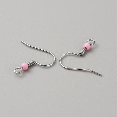 304 Stainless Steel Earring Hooks LS-STAS-WH0027-64P-12-1