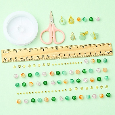 DIY Lampwork Beaded Bracelet Making Kit DIY-FZC0001-01B-1