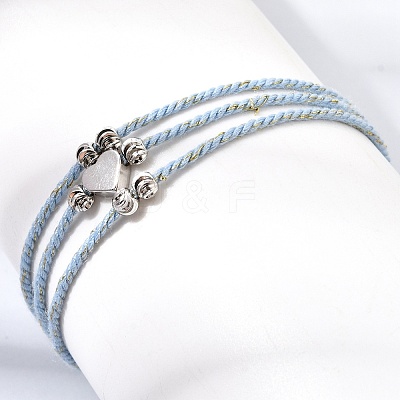 Polyester Multi-Strand Bracelets FB-CBA983F-02P-02-1