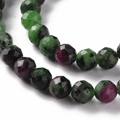 Natural Ruby in Zoisite Beads Strands G-S362-109D-1