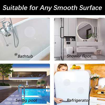 Flat Round PEVA Bathtub Non-Slip Stickers AJEW-CN0003-85A-1
