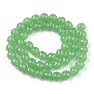 Imitation Jade Glass Beads Strands GLAA-T032-J4mm-02-1