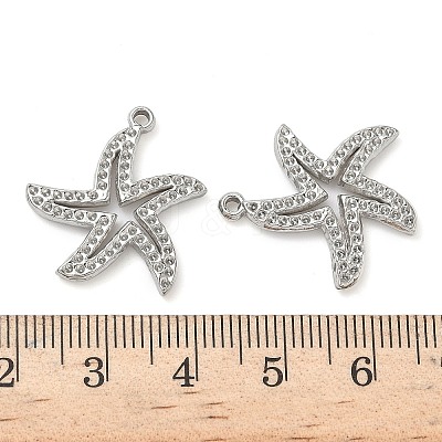 304 Stainless Steel Pendant Rhinestone Settings STAS-K267-12B-P-1