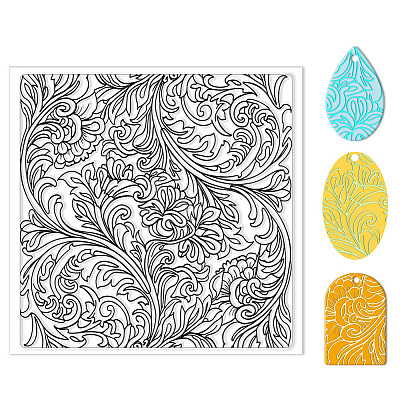 Silicone Clay Texture Mat AJEW-WH0447-023-1