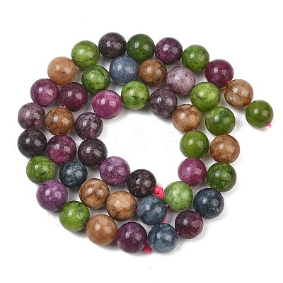 Natural Dyed White Jade Beads Strands GG-CBAEB22-B01-8mm-15-1