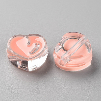 Transparent Enamel Acrylic Beads TACR-S155-004C-1