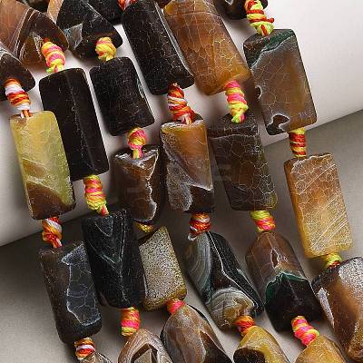 Natural Weathered Agate Beads Strands G-A321-F02-01A-1