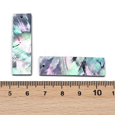 2Pcs Natural Black Lip Shell Pendants FIND-Z079-01H-1