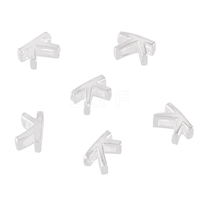 6Pcs 925 Sterling Silver Hollow Initial Beads STER-TA0001-53K-1