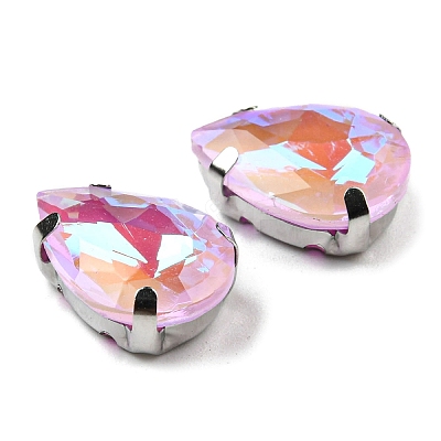 Mocha Fluorescent(MI) Teardrop Sew on Rhinestone GGLA-R043-02B-P06-1