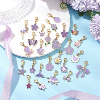 Alloy Enamel Pendant Decorations HJEW-JM02938-05-1