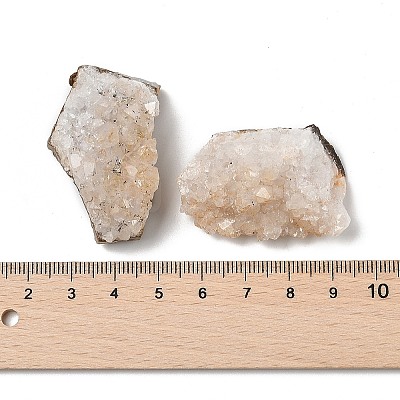 9Pcs Electroplate Natural Quartz Crystal Display Decorations G-H084-01C-1