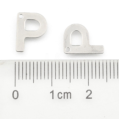 Tarnish Resistant 304 Stainless Steel Letter Charms LS-STAS-O072-P-1