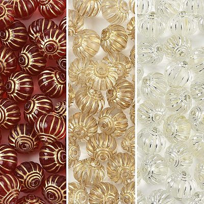 60Pcs Plating Acrylic Beads OACR-YW0003-92-1
