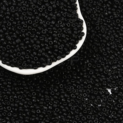 Frosted Opaque 8/0 Glass Seed Beads X-SEED-R029-3mm-A07-1
