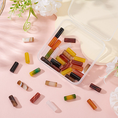 36Pcs 9 Colors Natural Agate Beads Sets G-TA0002-75-1